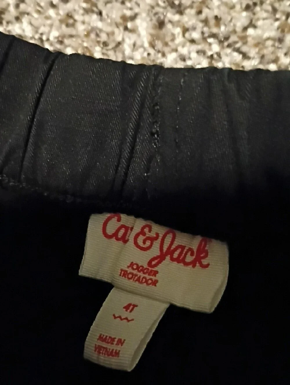 Cat & Jack Black Sweat Joggers with White Drawcord